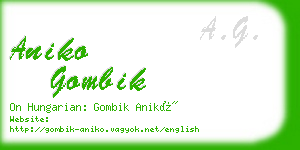 aniko gombik business card